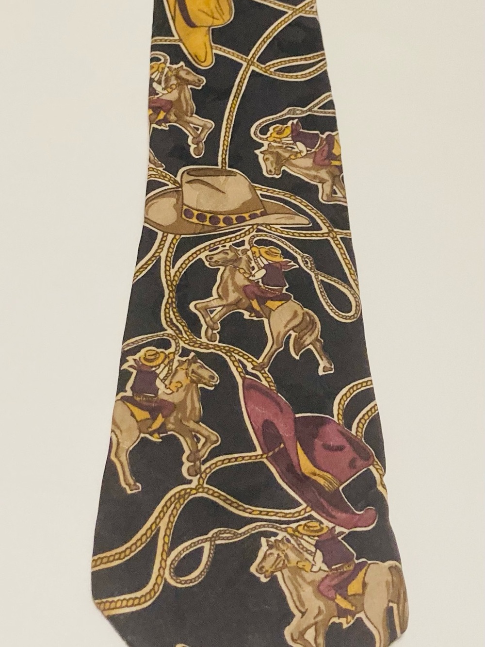 5 Designer Silk Classic Paisley Blue and Brown Men's Tie - Picture 8 of 8